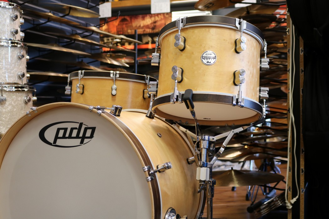 PDP Concept Maple Classic Shell Pack in Matte Natural Finish with Walnut  Stain Hoops