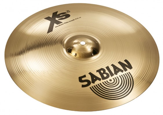 SABIAN 16" Xs20 Medium Thin Crash Brilliant Cymbal