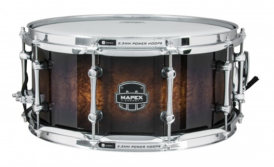 Mapex Armory 14"x6.5" The Exterminator Snare Drum Ebony Stain over Figured Wood