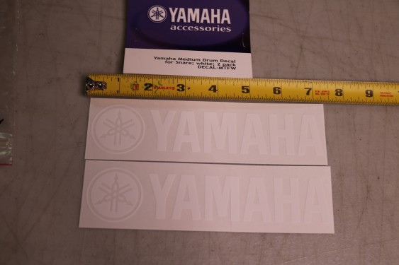 Yamaha Drum Decal Sticker - Pack of 2 - White