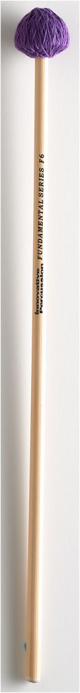 Innovative Percussion F6 Fundamental Series Hard Vibraphone Mallets - Purple Cord - Rattan