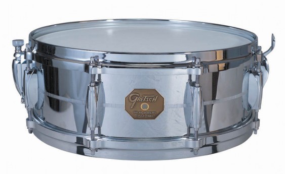 Gretsch 5X14 Chrome Over Brass Snare Drum