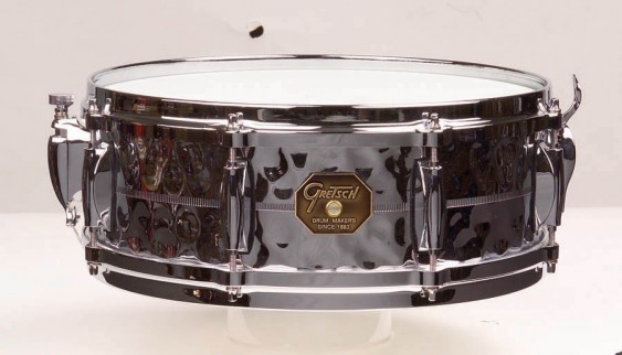 Gretsch 5x14 Hammered Chrome Over Brass Snare Drum
