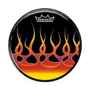 Remo 26" Spreading Flames Graphic Head Custom Bass Drumhead
