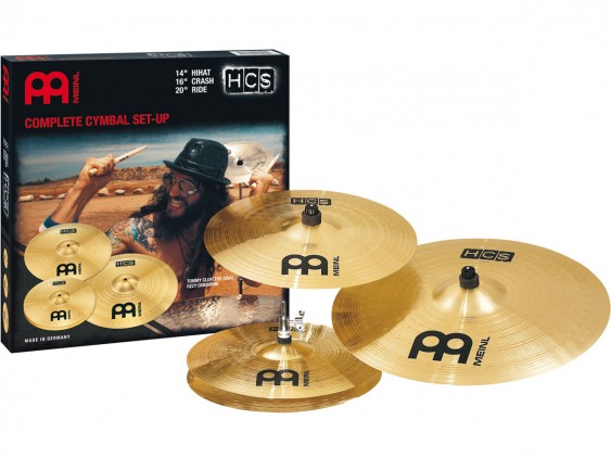 Meinl HCS Cymbal Set: 14" Hihat, 16" Crash, 20" Ride Cymbal