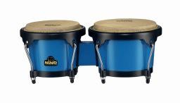 Meinl NINO ABS Bongos Plus 6 1/2" & 7 1/2" Blue Shell/ Black Hardware