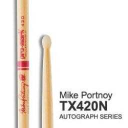 6 PACK Promark TX420N American Hickory Mike Portnoy Autograph Series Nylon Tip TX420N-6