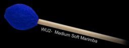 Innovative Percussion WU2 She-e Wu Series Medium Soft Marimba Mallets - Electric Blue Yarn - Birch