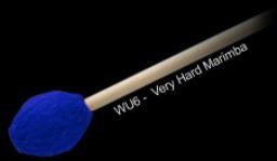 Innovative Percussion WU6 She-e Wu Series Very Hard Marimba Mallets - Electric Blue Yarn - Birch