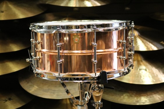 Ludwig 6.5x14 Smooth Copper Phonic Snare Drum with Tube Lugs