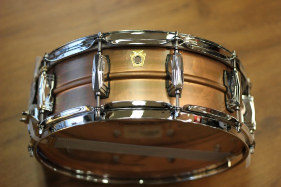 Ludwig 5x14 Raw Copper Phonic Snare Drum