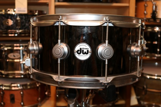 USED - 6.5" x 14" DW Collectors Series Snare Drum - Black Nickel Over Brass - w/ Brushed Hardware