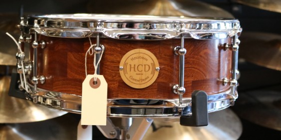 Holloman Custom Drums 4.5" x 14" Mahogany Segmented Snare Drum w/ Tube Lugs