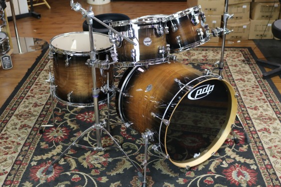 PDP Pacific Concept Maple Exotic Shell Pack in Charcoal Burst over Walnut PDCMX2215WC