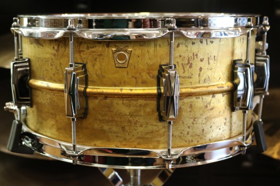 Ludwig 14 x 6.5 Raw Brass Phonic Snare Drum LB464R
