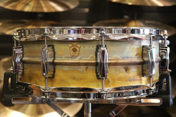 Ludwig 5x14 Raw Brass Phonic Snare Drum w/ Imperial Lugs