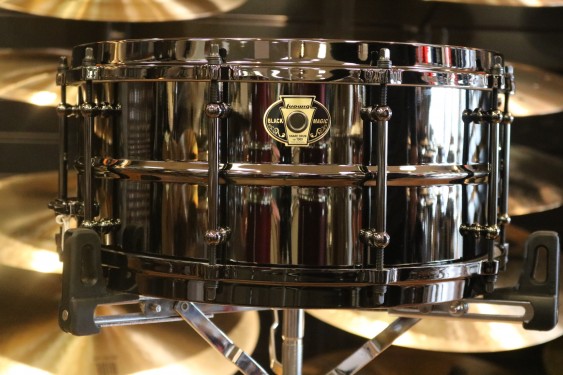 Ludwig Black Magic 6.5x14 Snare Drum With Black Chrome Hardware and die-cast hoops