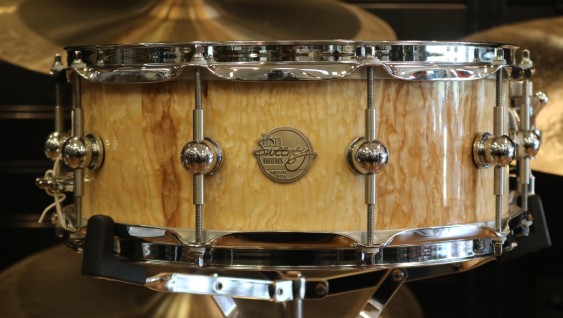 Doc Sweeney “Waterfall” 5.5x14 Quilted Stave Ash Snare Drum