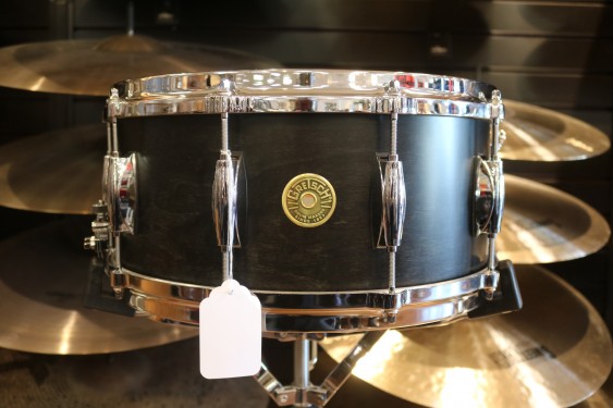 Gretsch Ebony Satin Lacquer 6.5" x 14" Millennium Maple Snare Drum