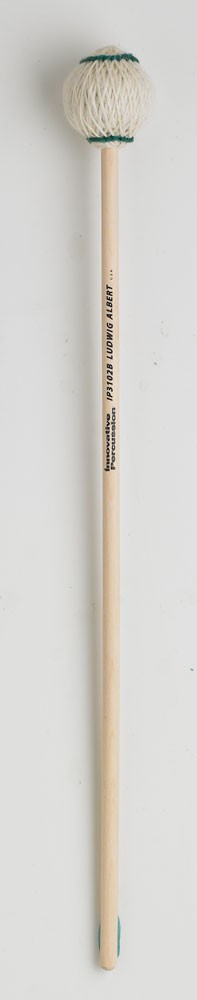 Innovative Percussion IP3102B Ludwig Albert Series Medium Extra Soft Marimba Mallets - Off-White Yarn - Birch