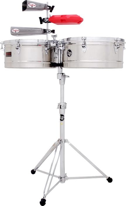 Latin Percussion Prestige Series 14" and 15" Stainless Steel Timbales