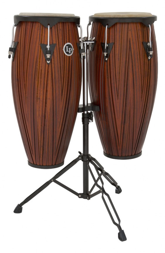 LP City Series Conga Set with Stand, Carved Mango Wood