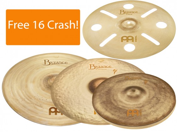 Meinl Byzance Vintage Sand Cymbal Set With Free 16" Byzance Vintage Trash Crash - Columbus Percussion Exclusive