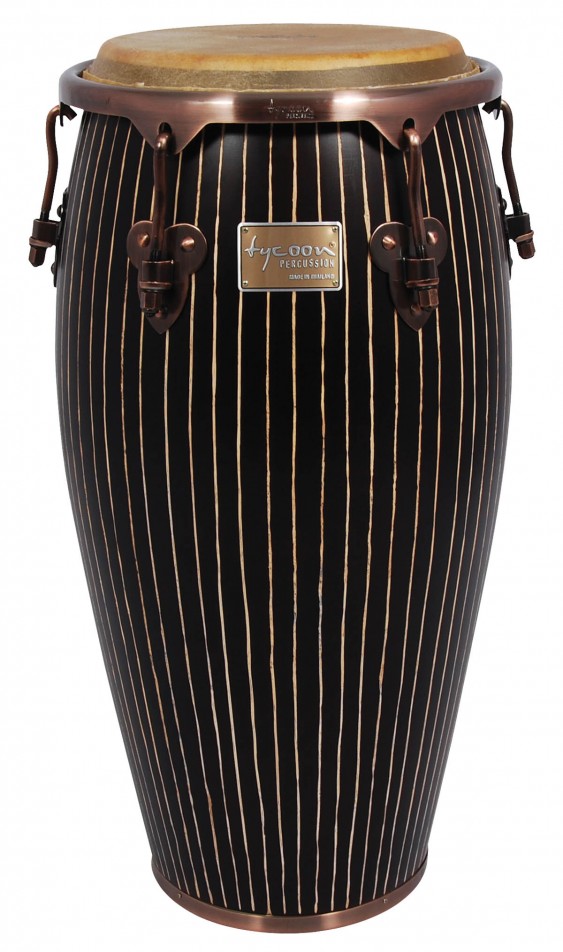 Tycoon Percussion 11 3/4 Master Hand-Crafted Pinstripe Series Conga With Wooden Sound Plate