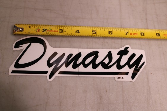 Dynasty Drum Decal Sticker - Large 8" - Black