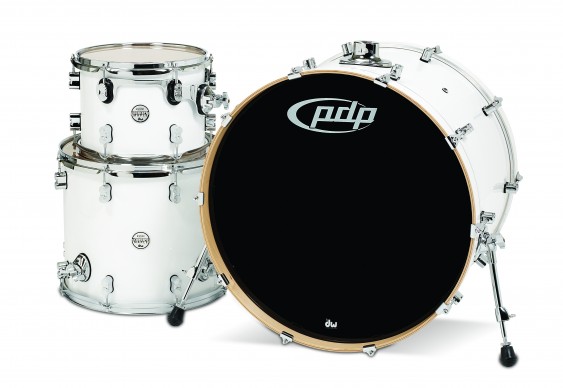 PDP Concept Series 3-Piece Maple Shell Pack, Pearlescent White w/Chrome Hardware; 9x12, 14x16, 18x24