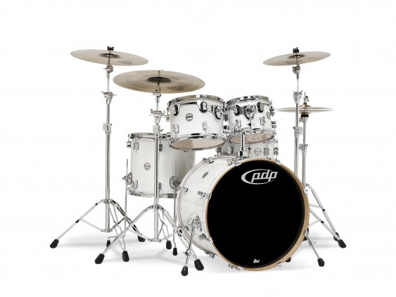 PDP Concept Series 5-Piece Maple Shell Pack, Pearlescent White w/Chrome Hardware; 8x10, 9x12, 14x16, 18x22, 5.5x14