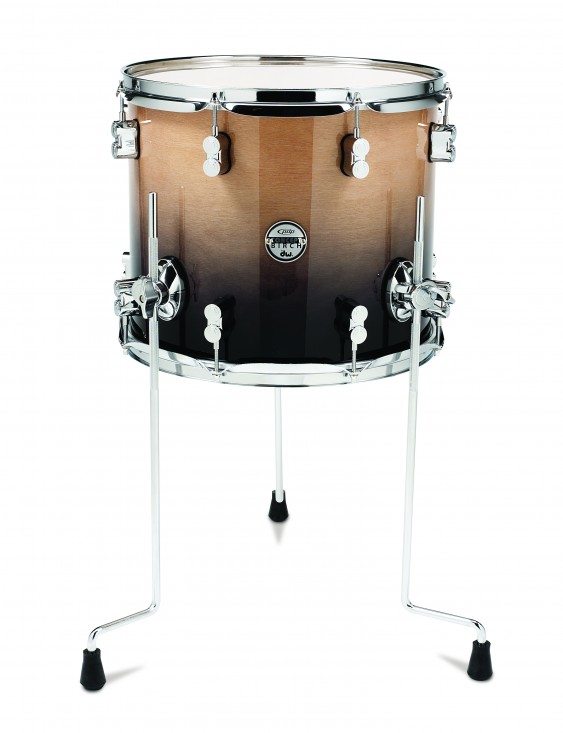 PDP Concept Series Birch Floor Tom, 12x14, Natural to Charcoal Fade w/Chrome Hardware