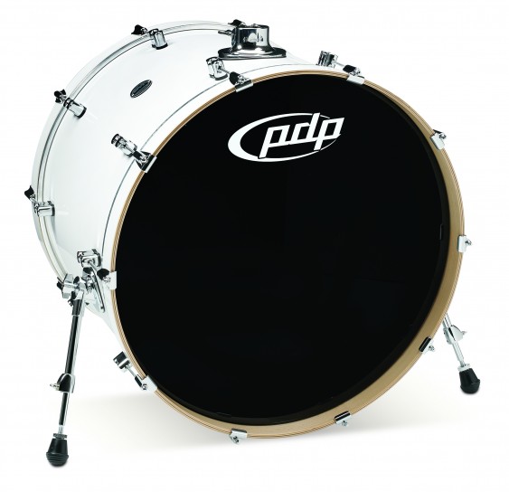 PDP Concept Series Maple Bass Drum, 18x24, Pearlescent White w/Chrome Hardware