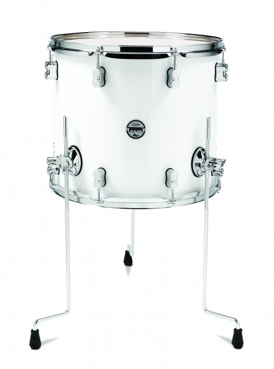 PDP Concept Series Maple Floor Tom, 14x16, Pearlescent White w/Chrome Hardware