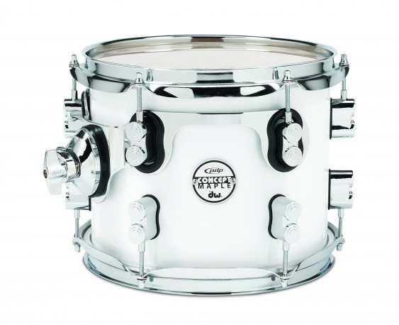 PDP Concept Series Maple Suspended Tom, 8x10, Pearlescent White w/Chrome Hardware