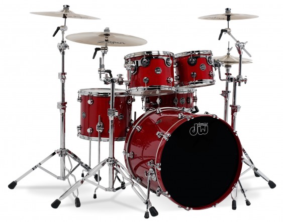 DW Drum Workshop Performance Series 10" 12" 14" 20" with 5.5x14" Snare Shell Pack - Candy Apple