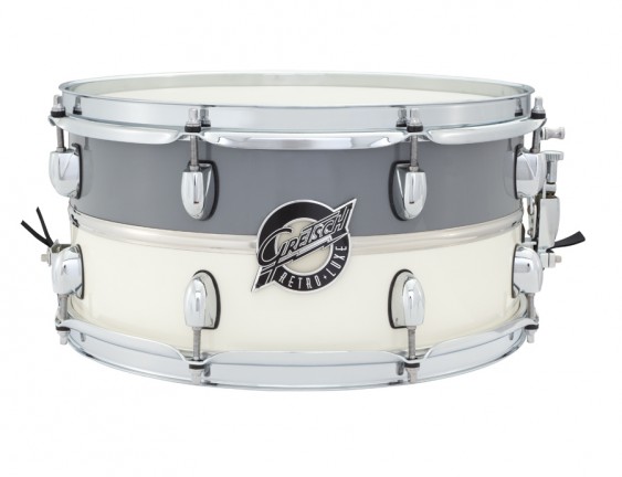 Gretsch 6.5X14 Retro-Luxe Pewter/White Snare