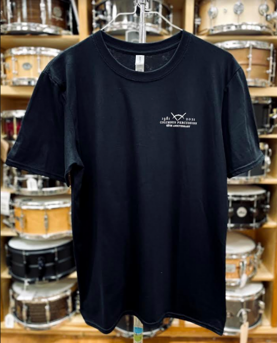 Columbus Percussion 40th Anniversary Shirt - Black