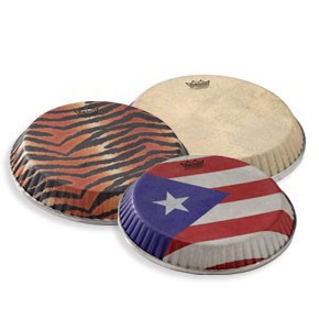 Remo 8.50" Skyndeep Crimplock Symmetry Puerto Rican Flag Drumhead R-Series, M6 Type, Medium Collar