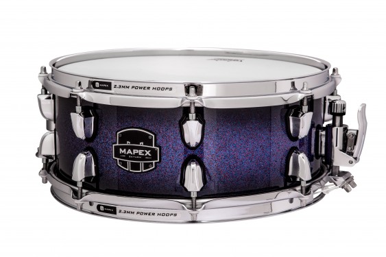 Mapex Saturn MH 13" x 5.5" Snare Red & Blue Hybrid Sparkle