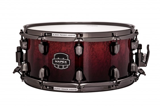 Mapex Saturn MH Exotic 14" x 6.5" Snare Cherry Mist Rosewood Burl