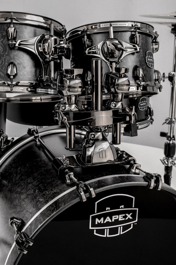 Mapex Saturn IV Black Chrome Bass Drum Mount Assembly 22"x18"