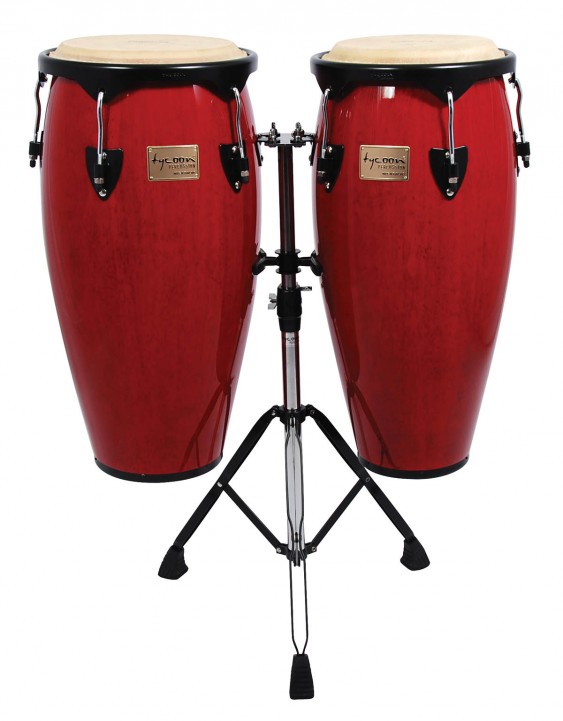 Tycoon Percussion 10 & 11 Red Finish With Double Stand 2 Box Set