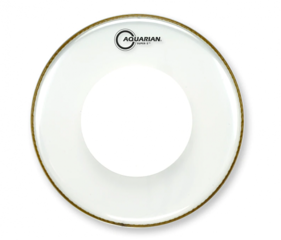 Aquarian 15'' Super-2 Clear w/Power Dot Drumhead