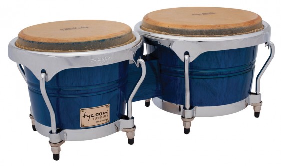Tycoon Percussion 7 & 8 1/2 Concerto Series Bongos - Blue Finish