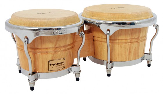 Tycoon Percussion 7 & 8 1/2 Concerto Series Bongos - Natural Finish