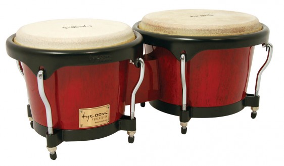 Tycoon Percussion 7 & 8 1/2 Artist Series Bongos - Red Finish