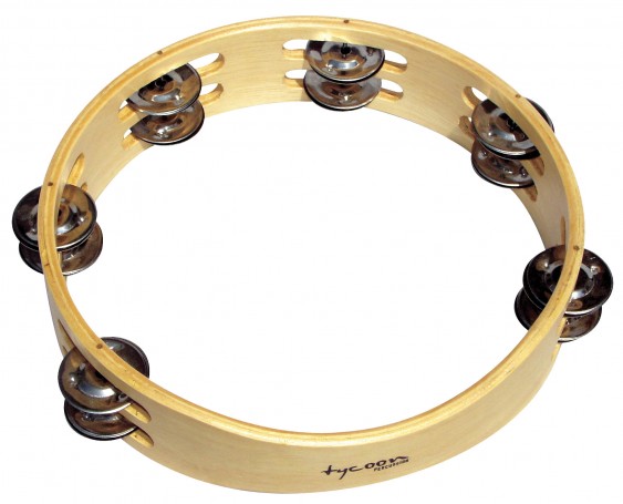Tycoon Percussion Round Wooden Tambourine