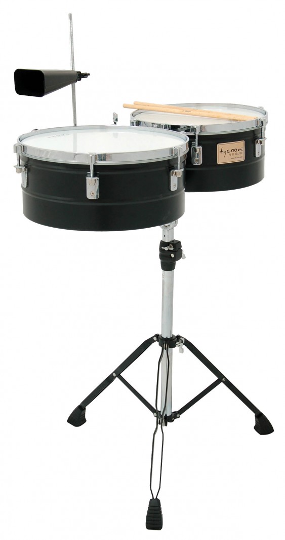 Tycoon Percussion 13 & 14 Black Powder Coated Shell Timbales