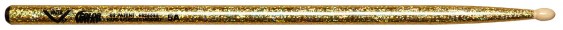 Vater Color Wrap Series Color Wrap 5A Gold Sparkle Wood VCG5A Drum Sticks
